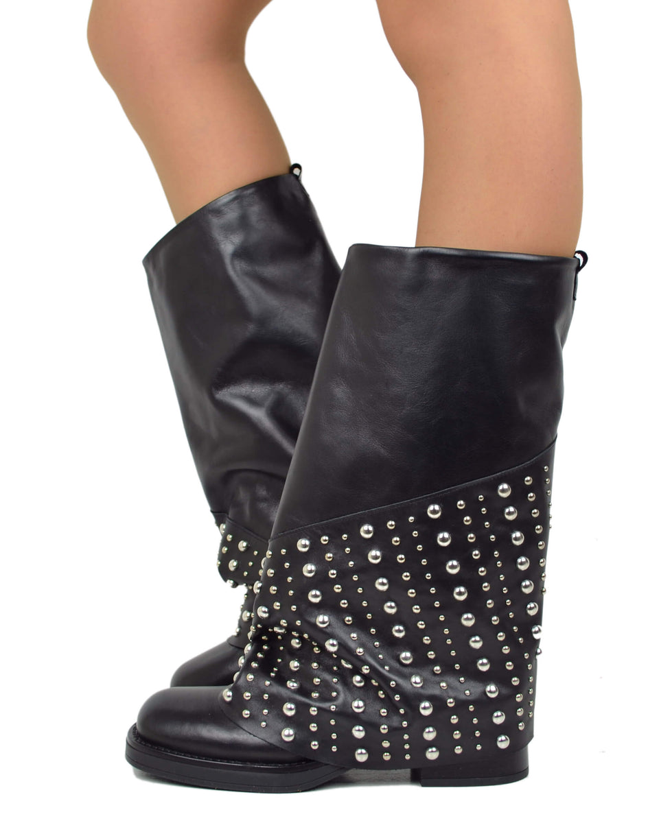 Ghetta Per Freno A Mano Automatico In Pelle Nera Elegante