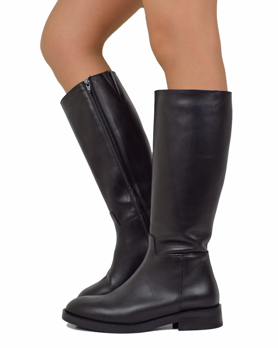 MARETTO Stivali alla cavallerizza con Zip 9632 Nero