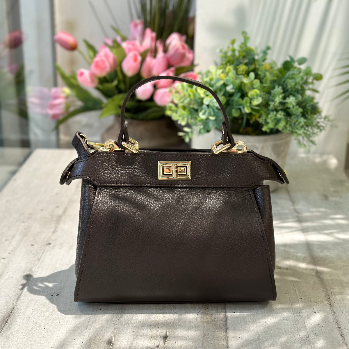 Leather Emporium - Borsetta In Pelle Morbida Donna, 6 Colori (marrone), Portafoglio 3 Ante Con Scomparto Monete, 20 Tasche Per Carte, Misure 17x9x4 Cm - 4