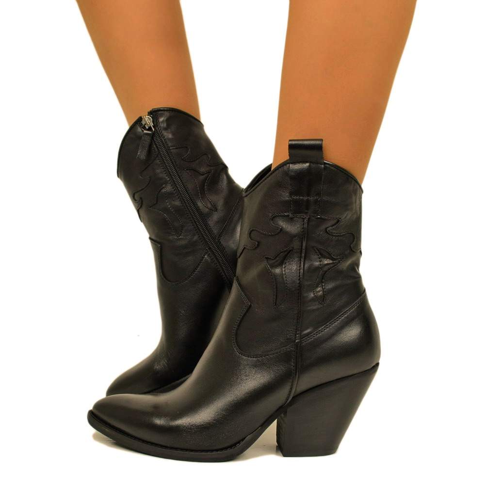 Sam Edelman Stivaletti Saige In Pelle Nera Con Tacco Architettonico Da 7 Cm – Donna, Taglia 12
