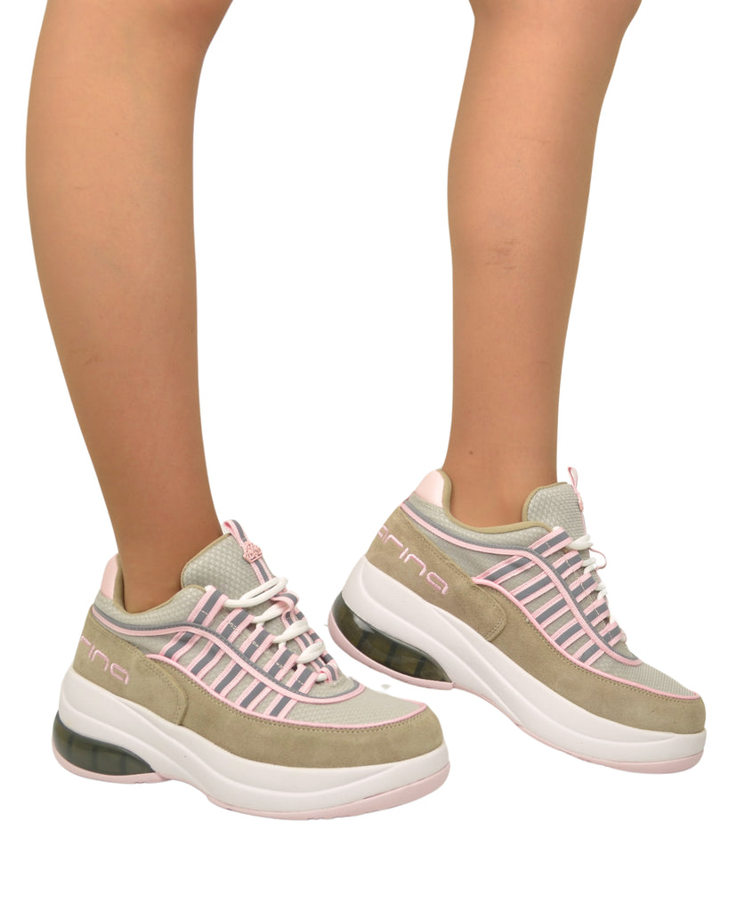 Fornarina Bubble Lacci Platform Zeppa UP SAND Rosa Originali stile anni 90 - 4