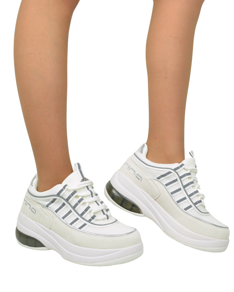 Fornarina Bubble Lacci Platform Zeppa UP WHITE Originali stile anni 90 - 6