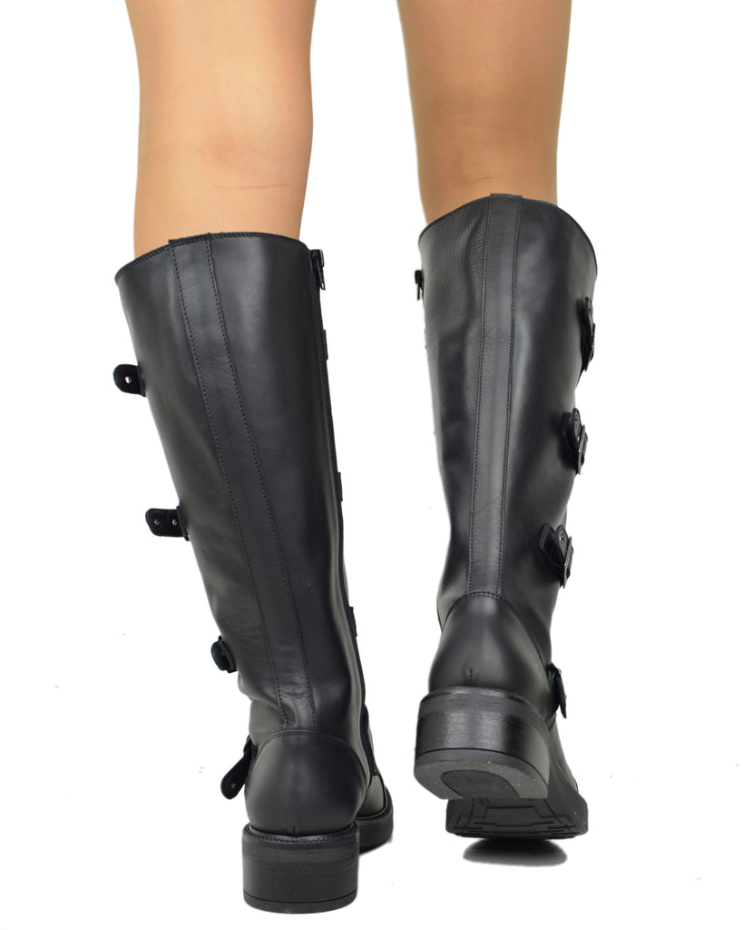 Biker Stivali con Gambale Largo XL Regolabile Perfetto per Polpacci Curvy Plus Size - 6