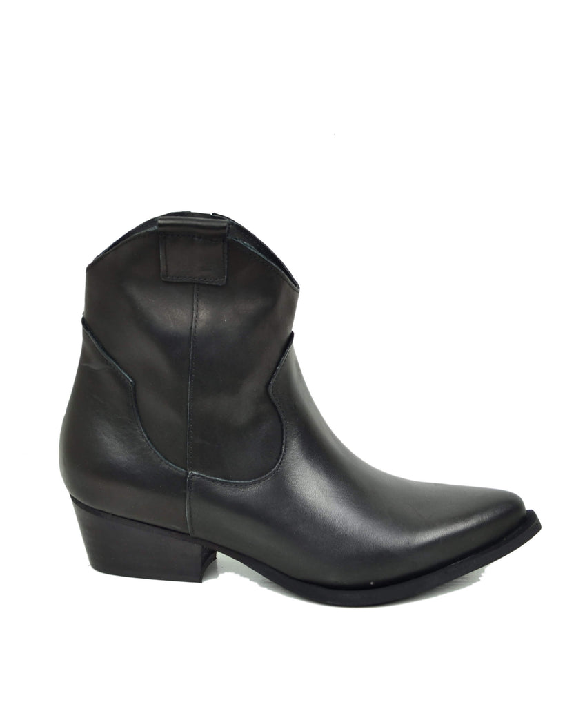 Stivali Texani alla Caviglia in Pelle Neri DIVINE FOLLIE Df122 - 6