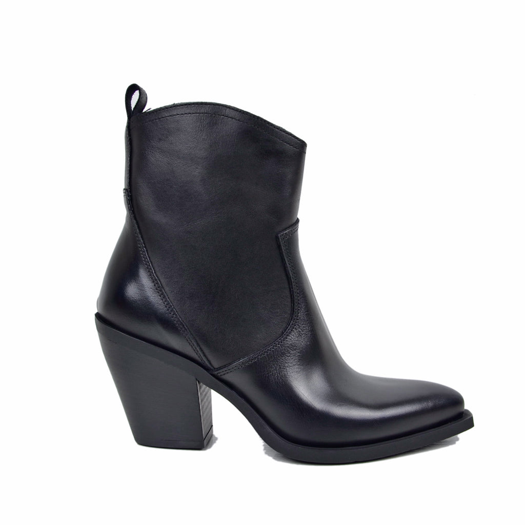 Women's Summer Texan Boots in Sand-colored Leather Made in Italy - 2