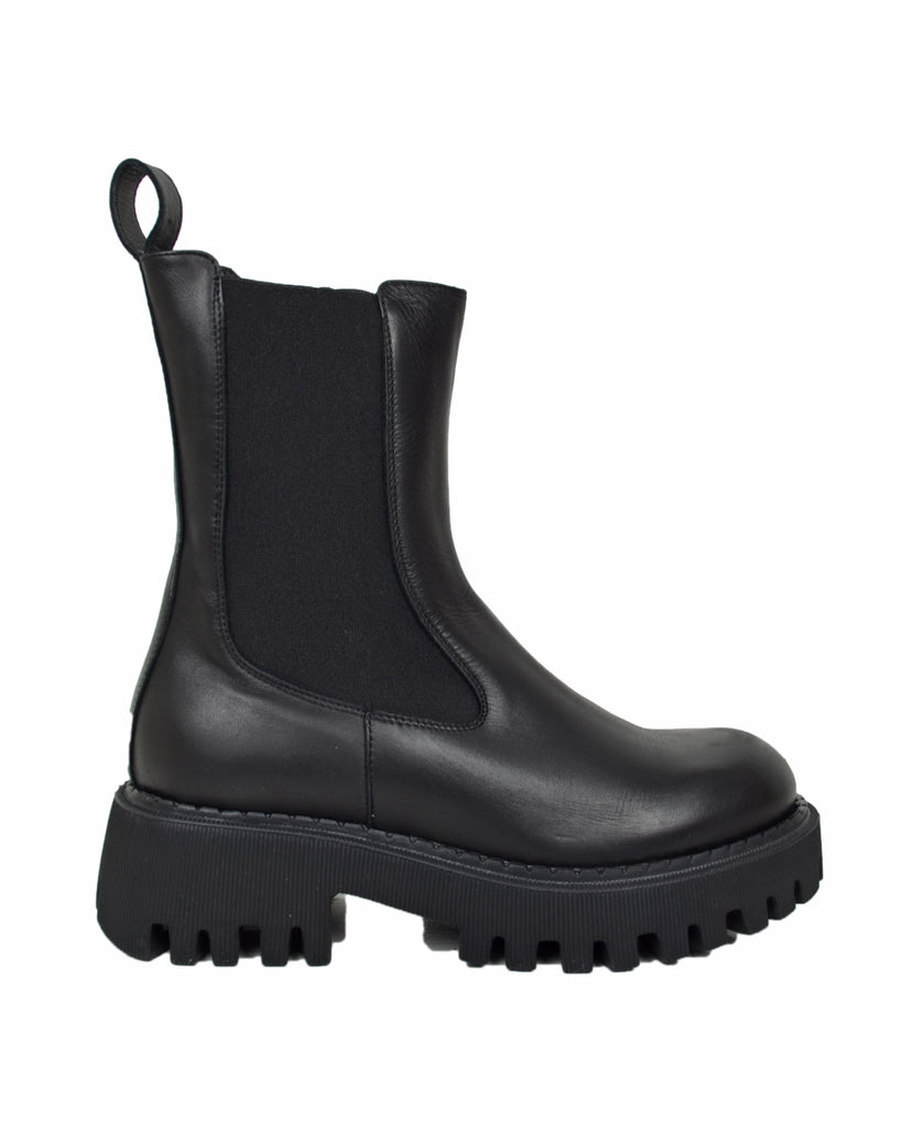 Beatles Stretch Stiefeletten Echtleder Schwarz - 2