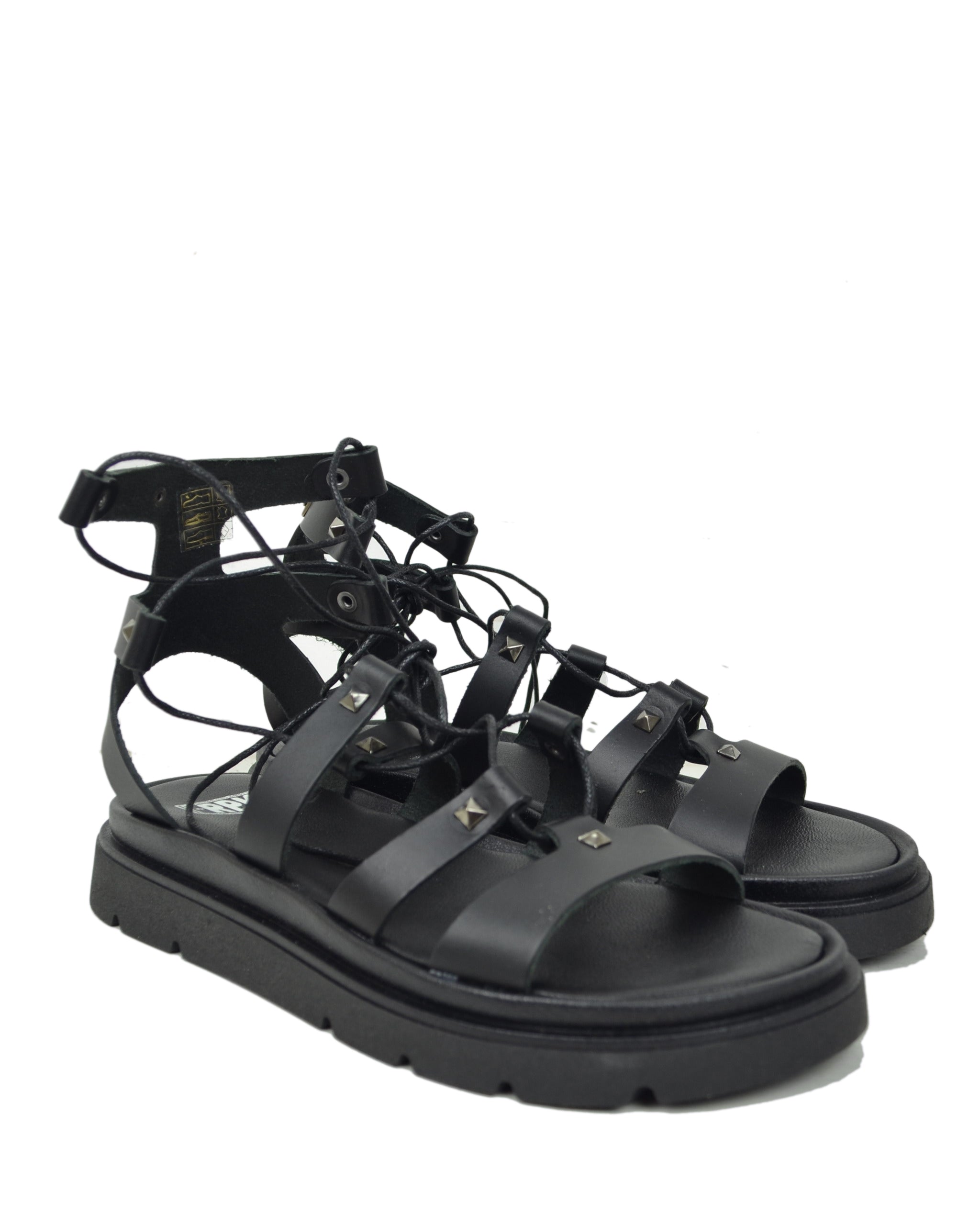 Sandali Schiava RPK Originali Vera Pelle Suola Imbottita Platform