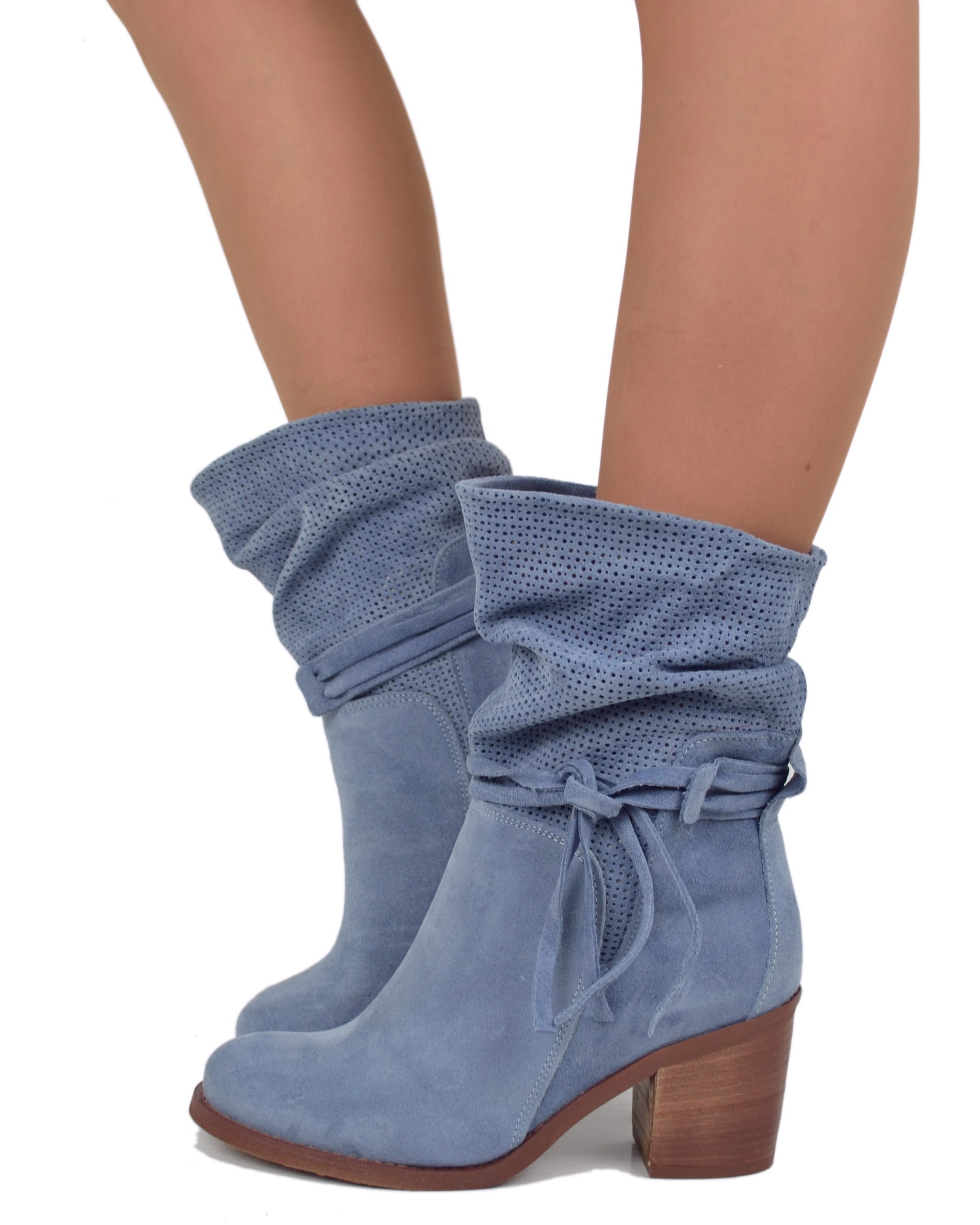 Stivali Estivi Stivaletti Camoscio Primadonna Stivali Traforati