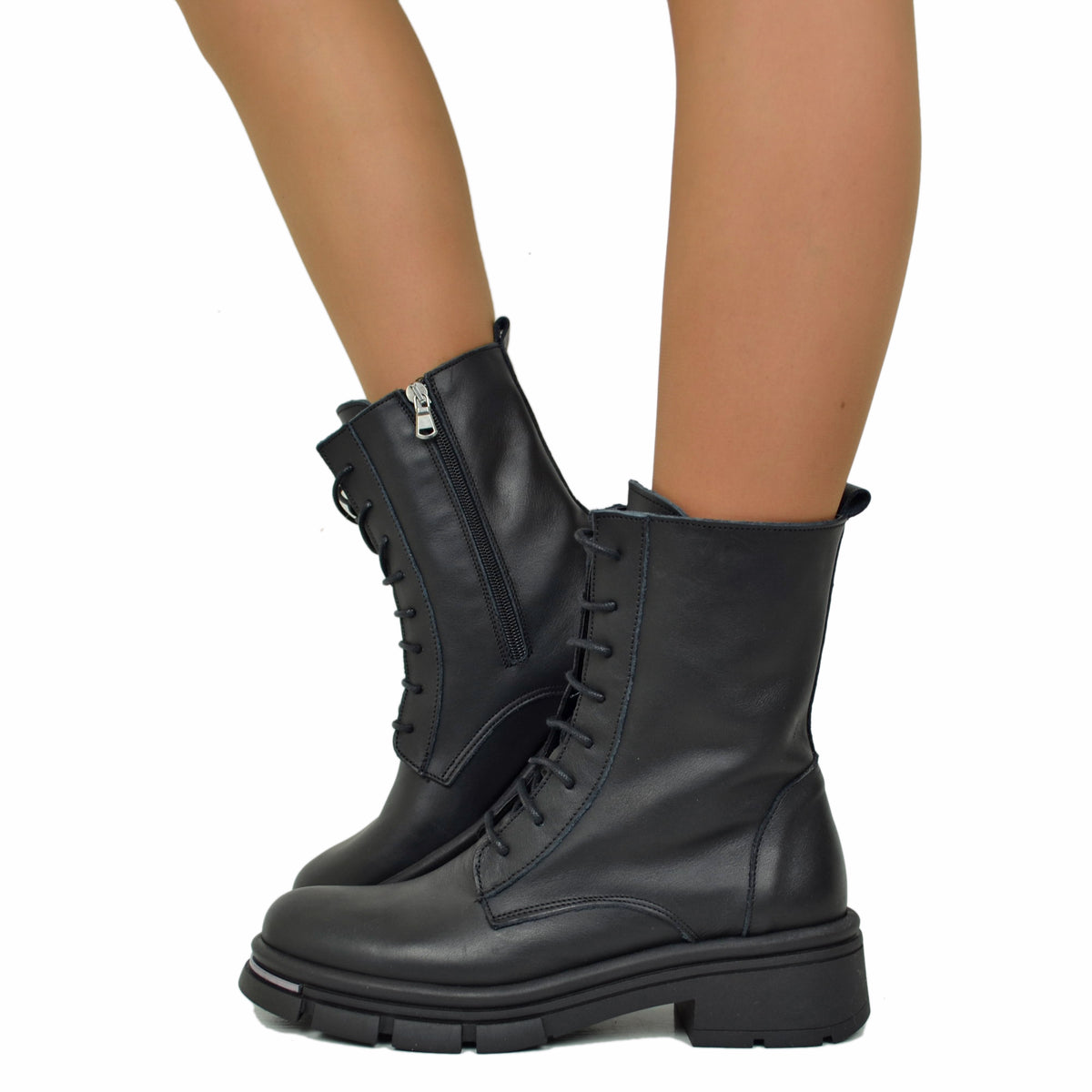 1300 STM SULL NERO BIKERS TACCO BASSO DONNA - STELIO MALORI - Paolo - Foto 7