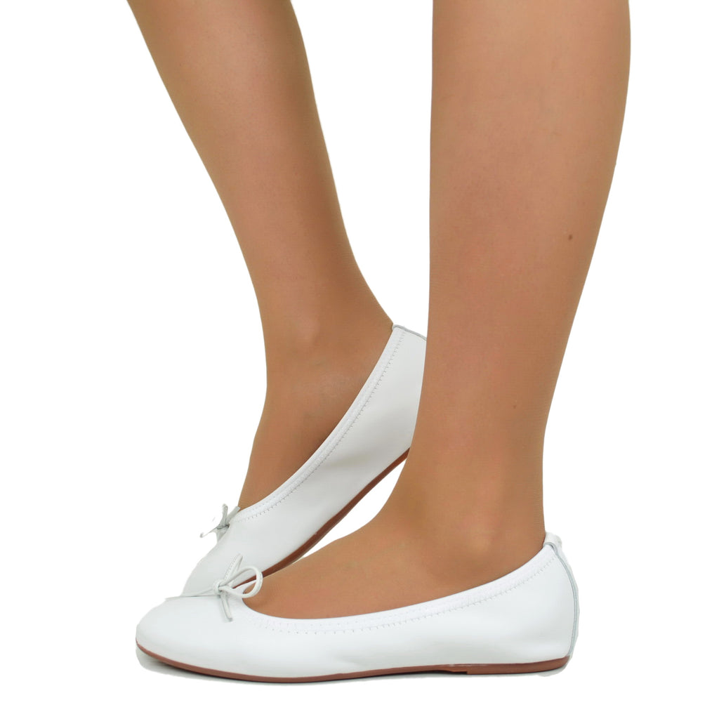 Ballerinas in Nappa Platinum Elasticized with internal Wedge