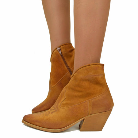 Stiefel Sommer Wildleder Sommer Stiefeletten Texanische Sommer