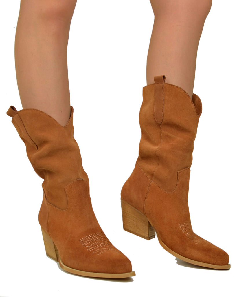 Suede Cowboy Boots – Soft & Unlined, Lightweight Summer - 4