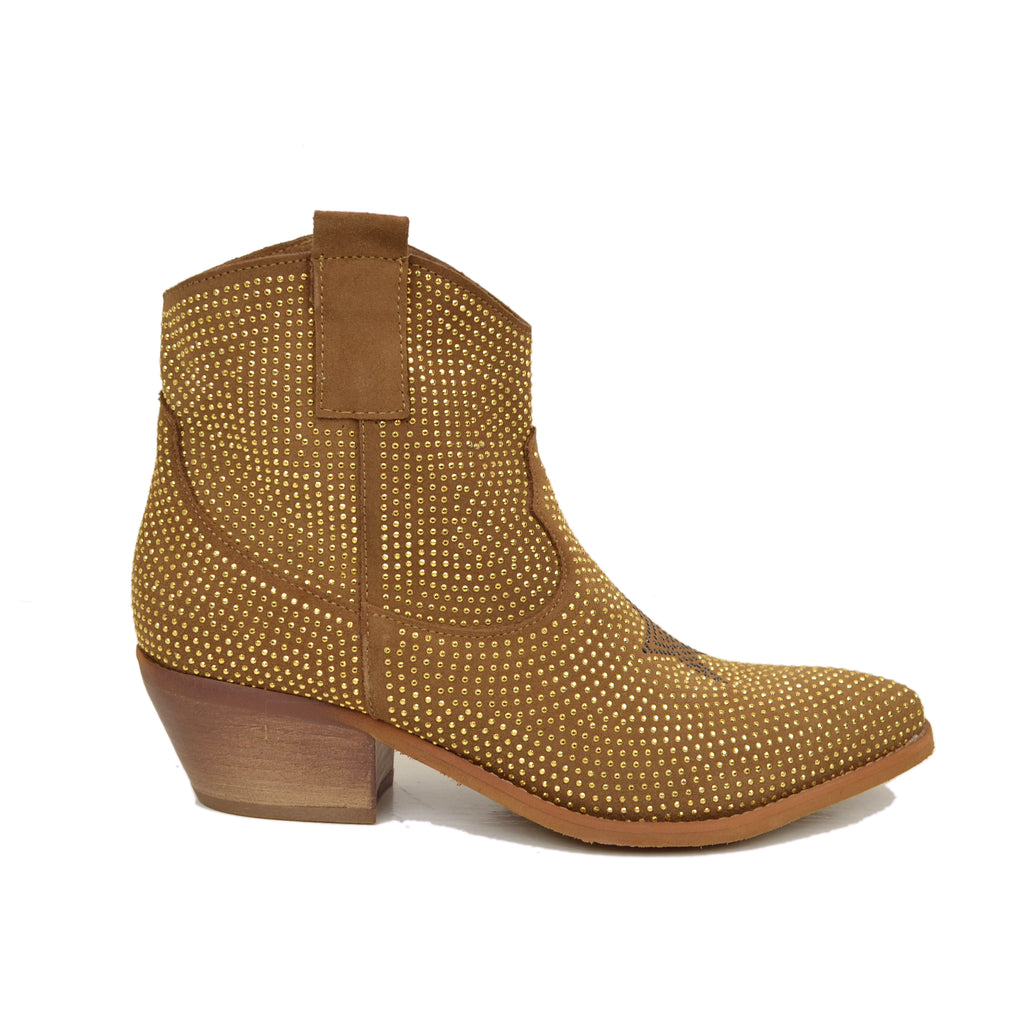 Texanini Studded with Rhinestones with Stone Side Zip Star - 2