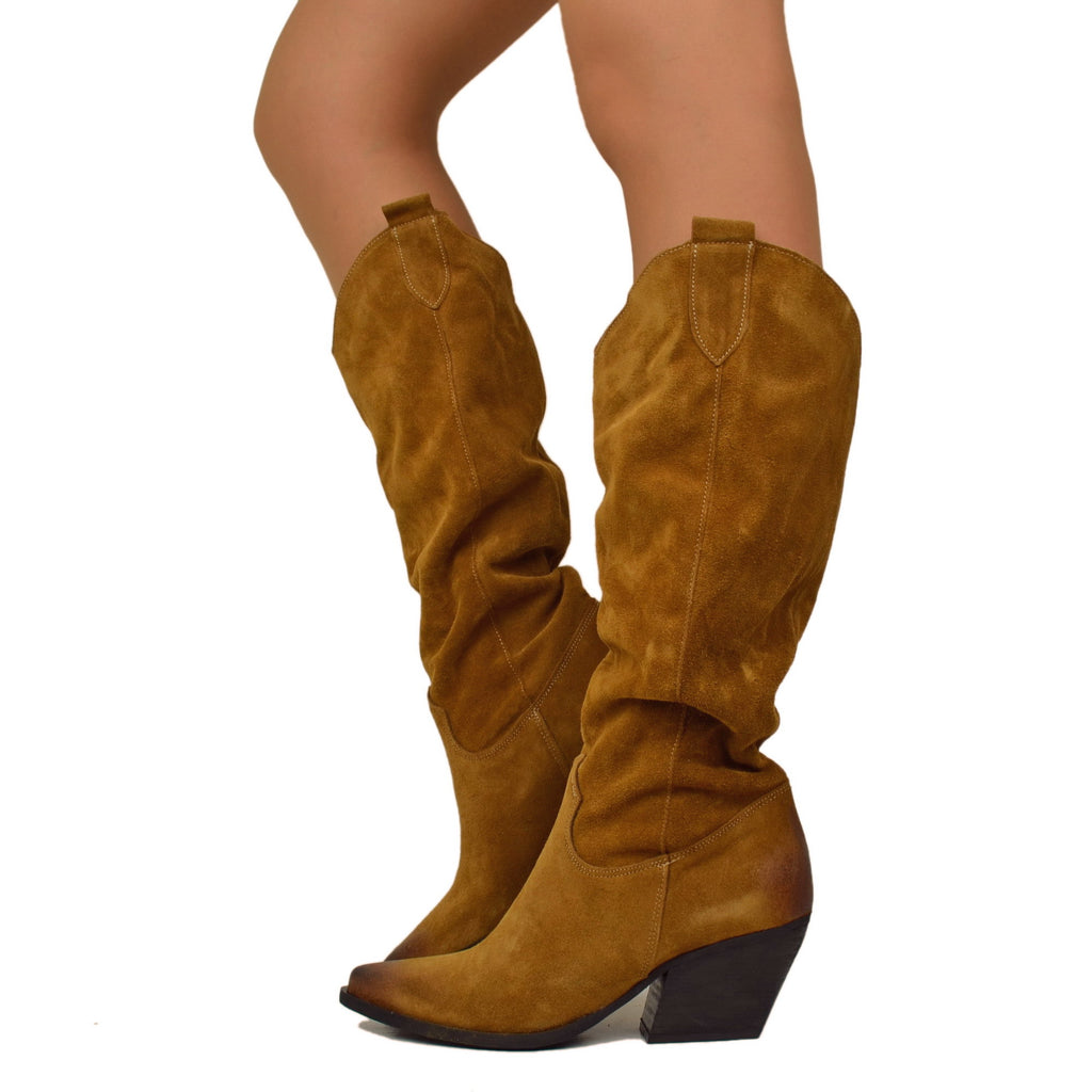High Suede Texan Boots Strenght and Soft Leg Terrra