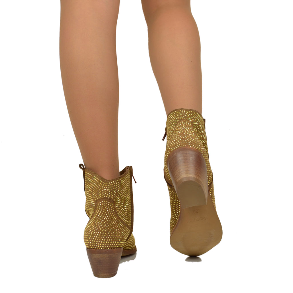 Texanini Studded with Rhinestones with Stone Side Zip Star - 5