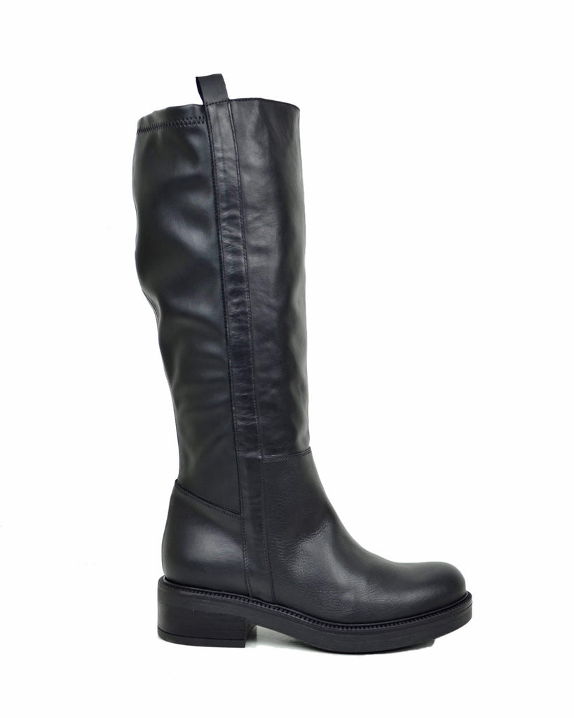 Biker Westernstiefel Damen XL Elastisch Schwarz Leder - 6