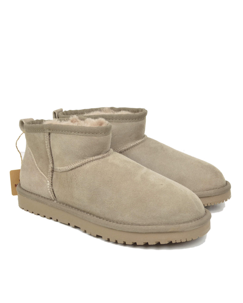 Damenstiefeletten Echt Lammfell Taupe Ultra Mini - 2
