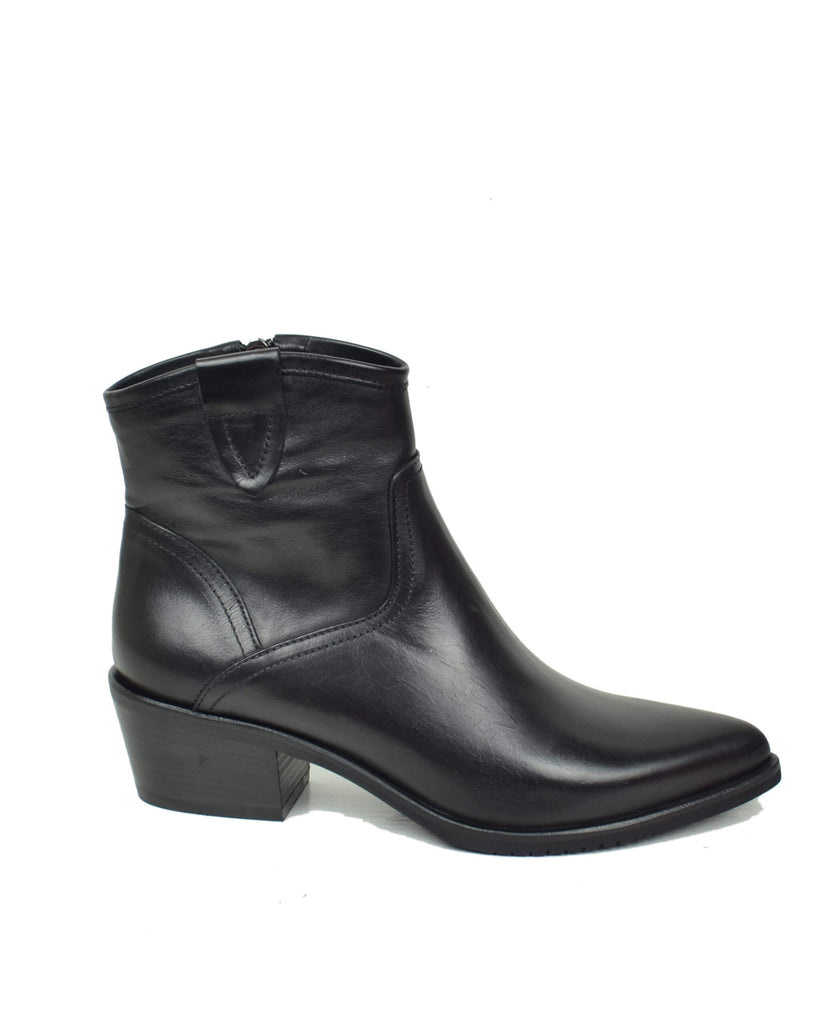 Stivaletti Texani Bassi alla Caviglia Eleganti con Tacco 5 Cm Vera Pelle MADE IN ITALY - 6