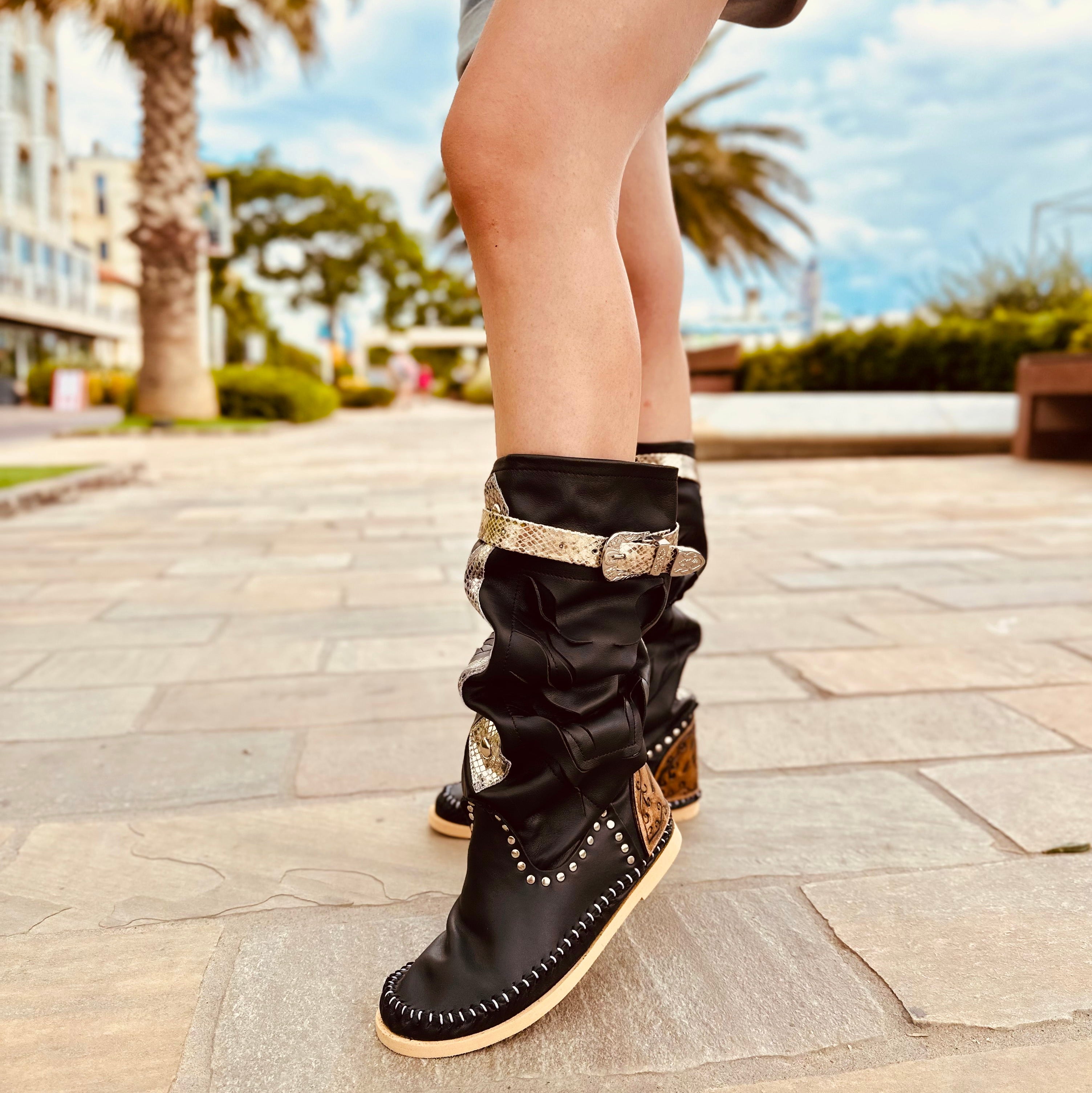 Stivali Alti Stivali Uomo Globo Tacco Stivali Pioggia Globo Hot