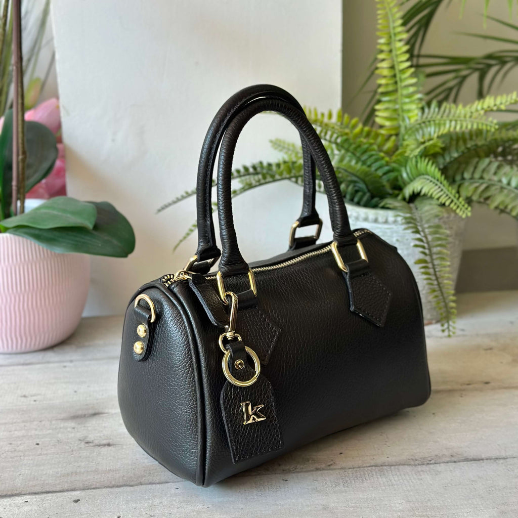 Borsa a Bauletto K Vera PELLE Nera Valigetta con Tracolla CLIO - 2