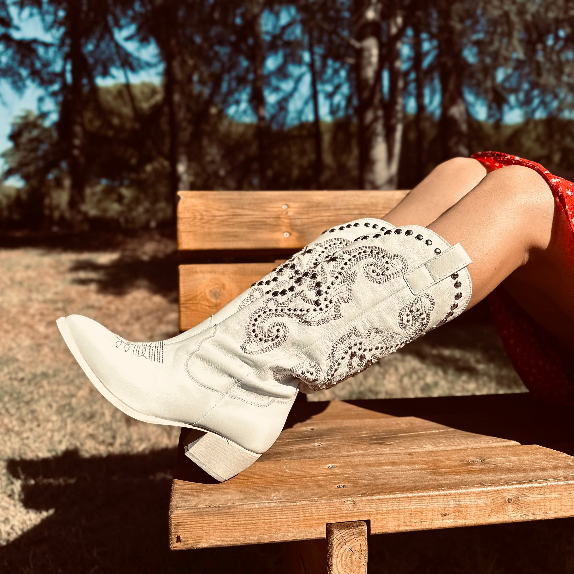 Boots Texani Bianchi Bassi Stivali Texani Stivaletti Bianchi Bassi