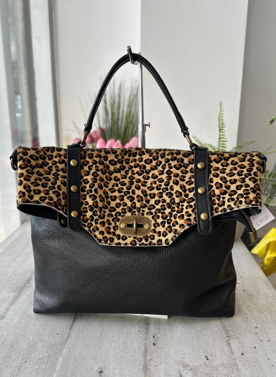 Borsa donna pelle nera borsa grande borsa donna a mano e spalla