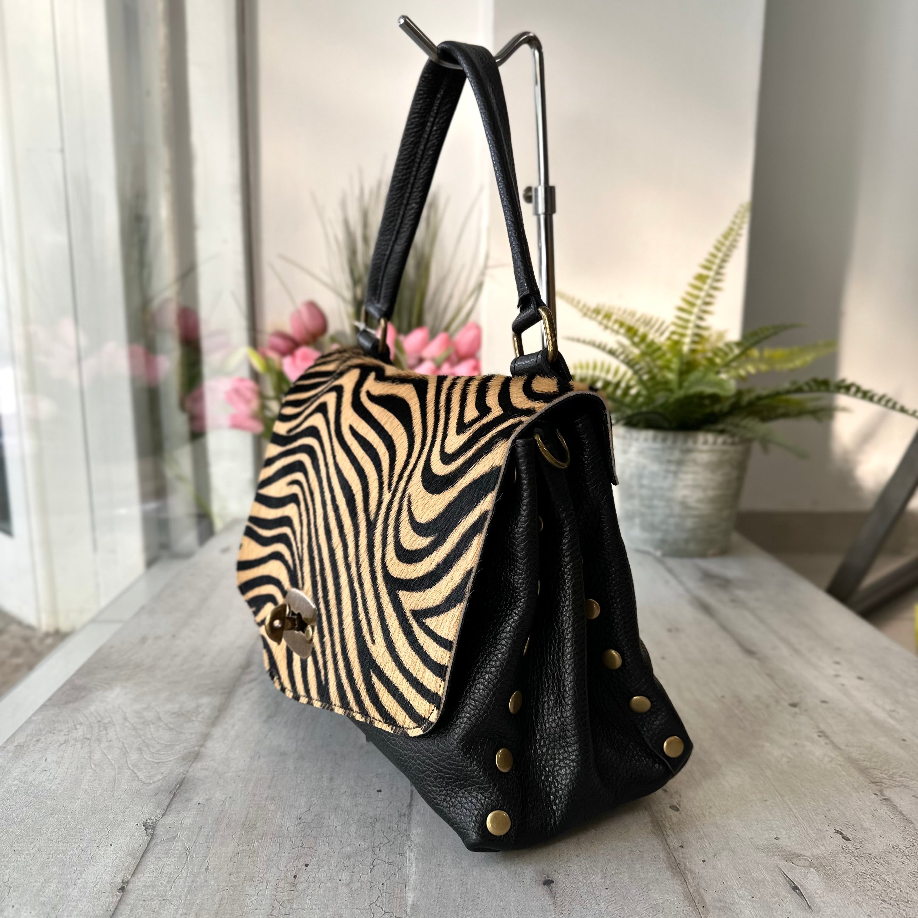 Borsa zebrata cavallino hotsell