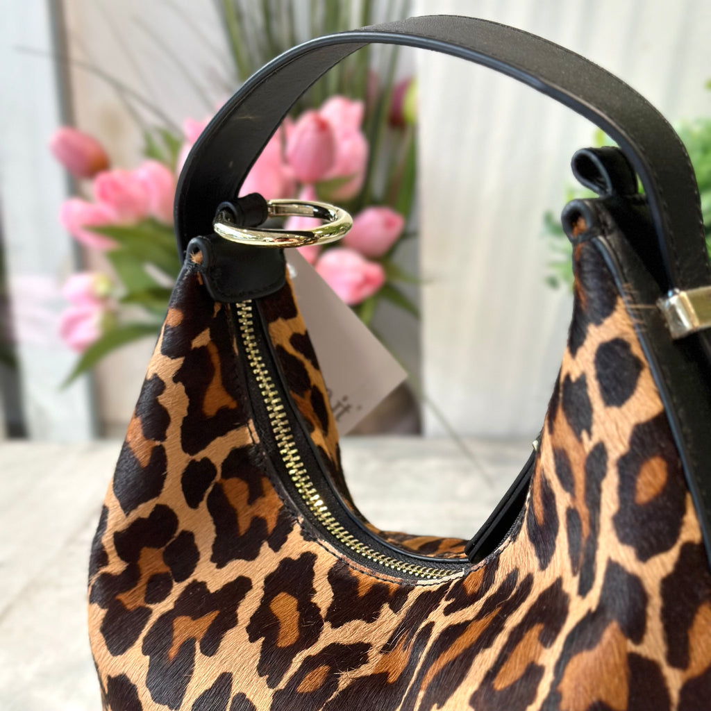 Luna Leopard Cavallino Echtledertasche mit Schultergurt oder Schultergurt - 2