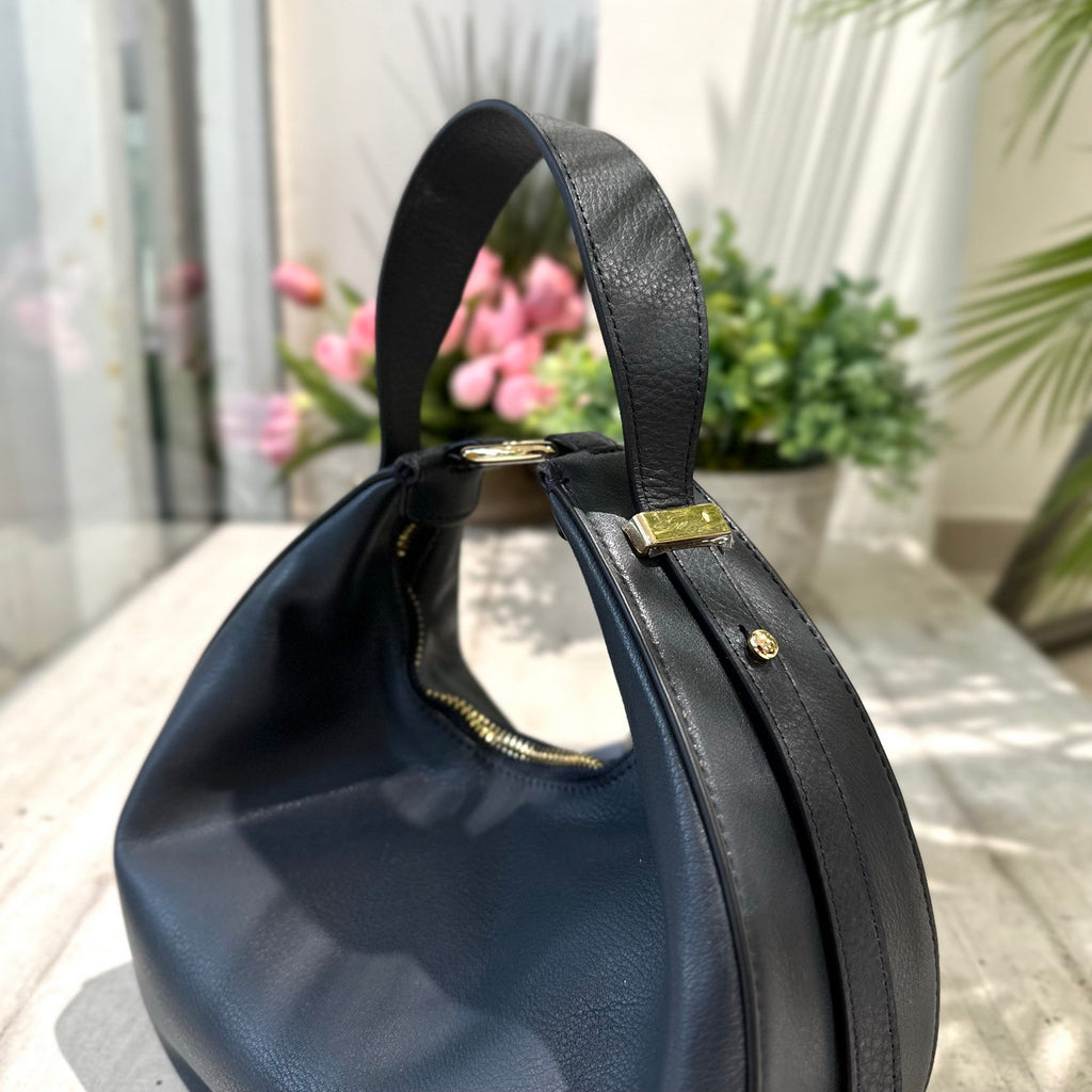 Borsa Luna Vera Pelle Blue con Tracolla o a Spalla o Pochette - 2