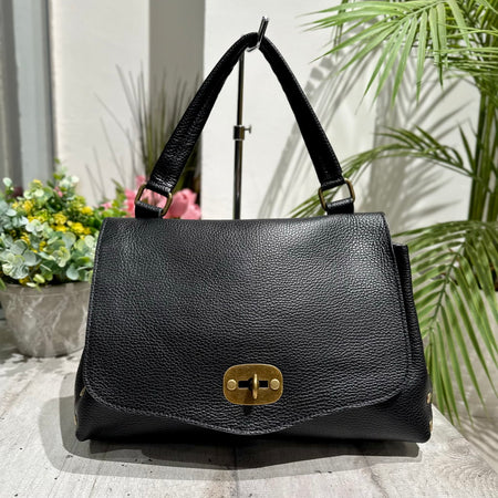 Handtasche, Aktentasche, interner Schultergurt mit bronzefarbenen