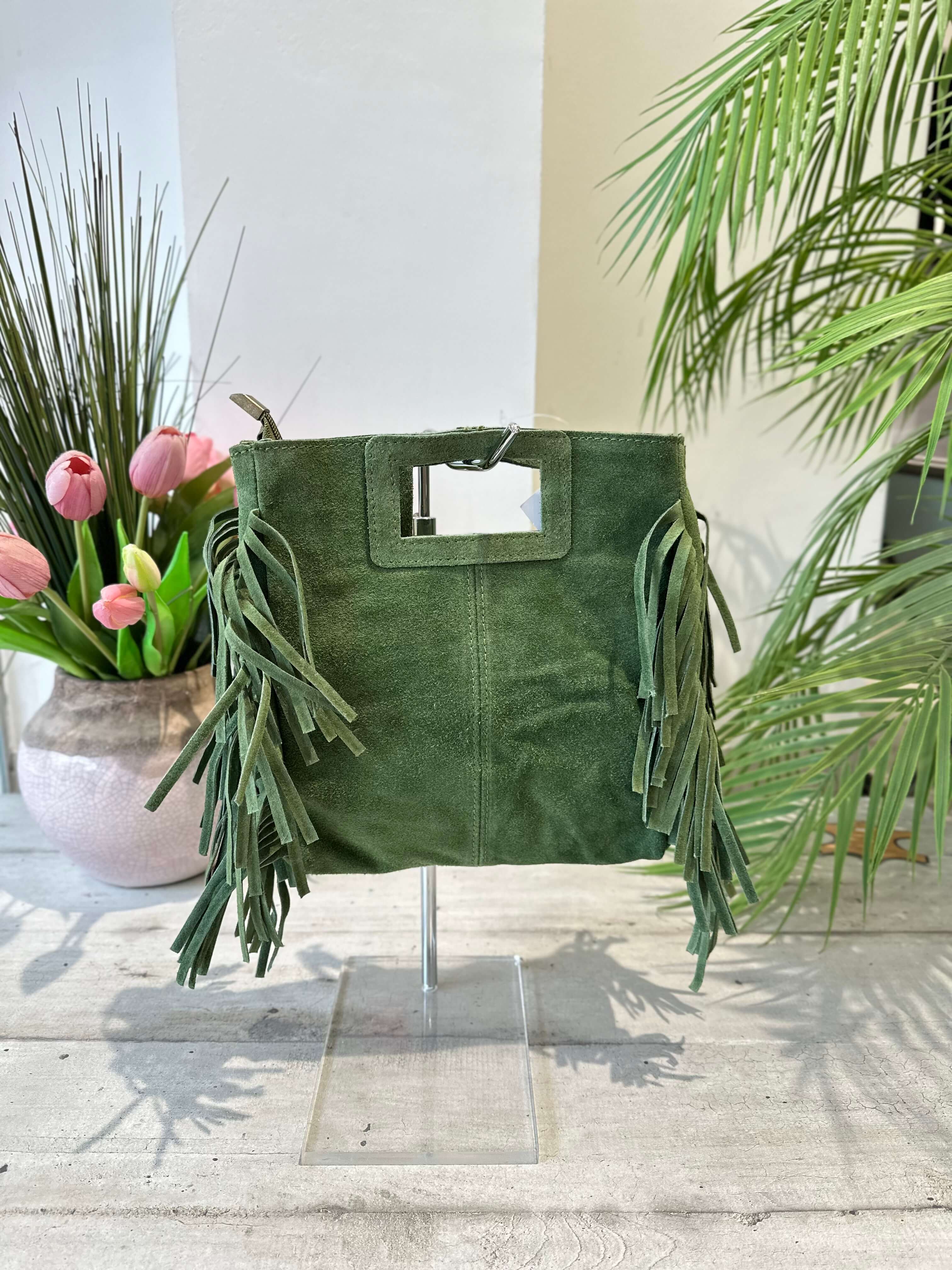 Borsa In Pelle Mala Leather Shiloh Collection 3628_96 – Verde Con Blocco RFID, 12 Scomparti Per Carte, Moderna - 3