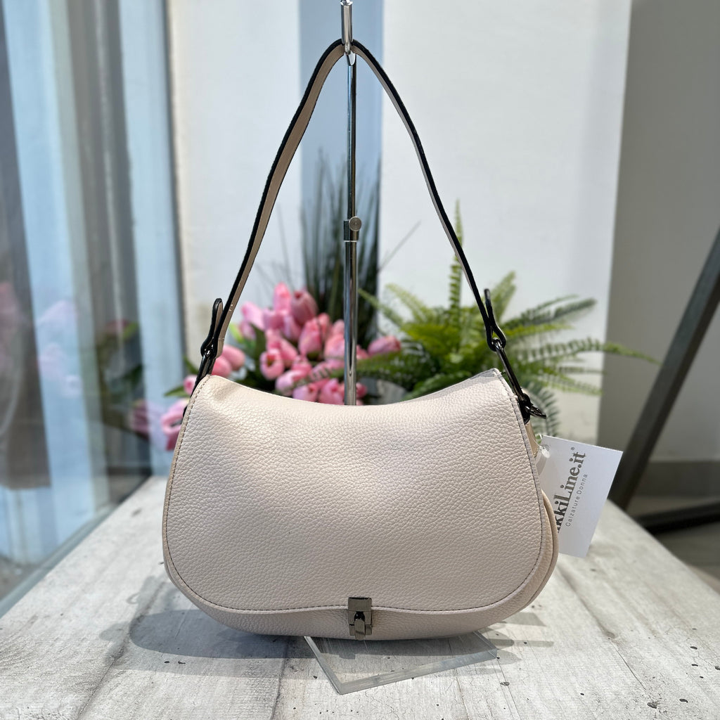 Soft Bag in IMITATION LEATHER Internal or Shoulder Strap Peach "Marina"