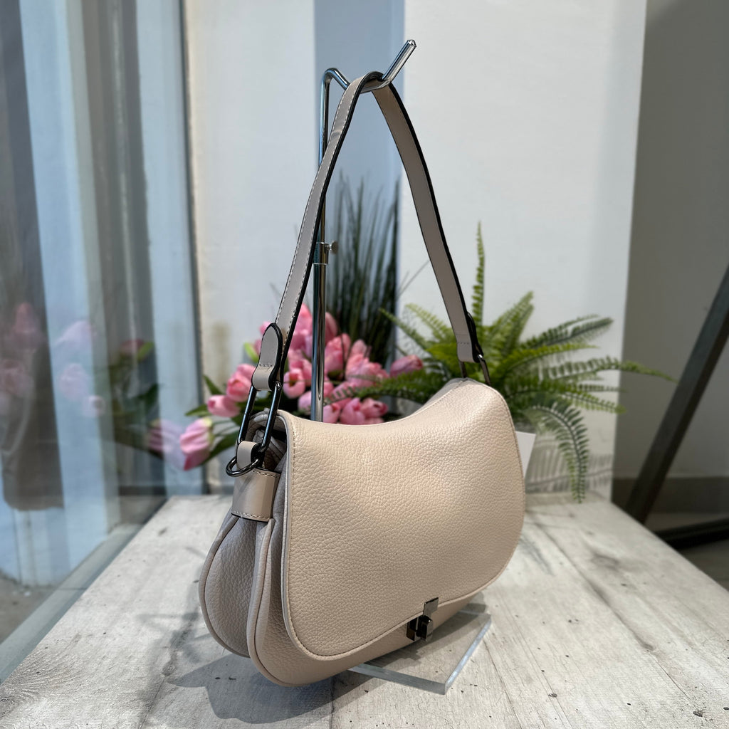 Soft Bag in IMITATION LEATHER Internal or Shoulder Strap Peach "Marina" - 3