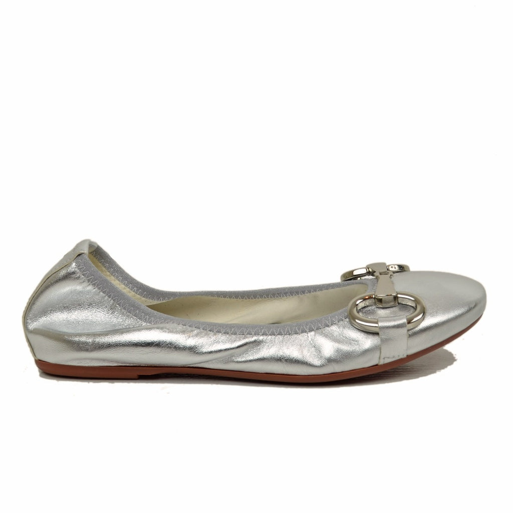 Elasticized Nappa Ballerinas with Horsebit and Internal Wedge - 2