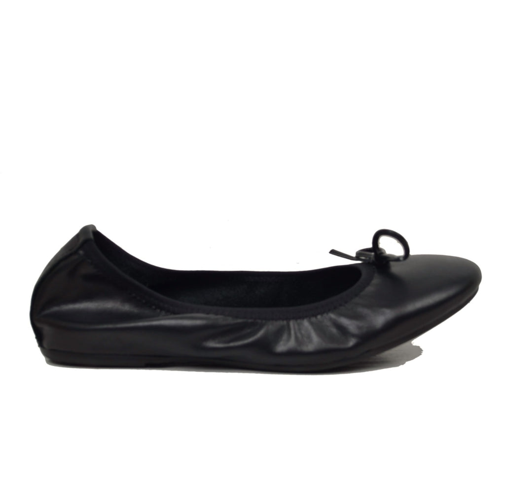 Ballerinas in Black Elasticized Nappa with internal Wedge - 2