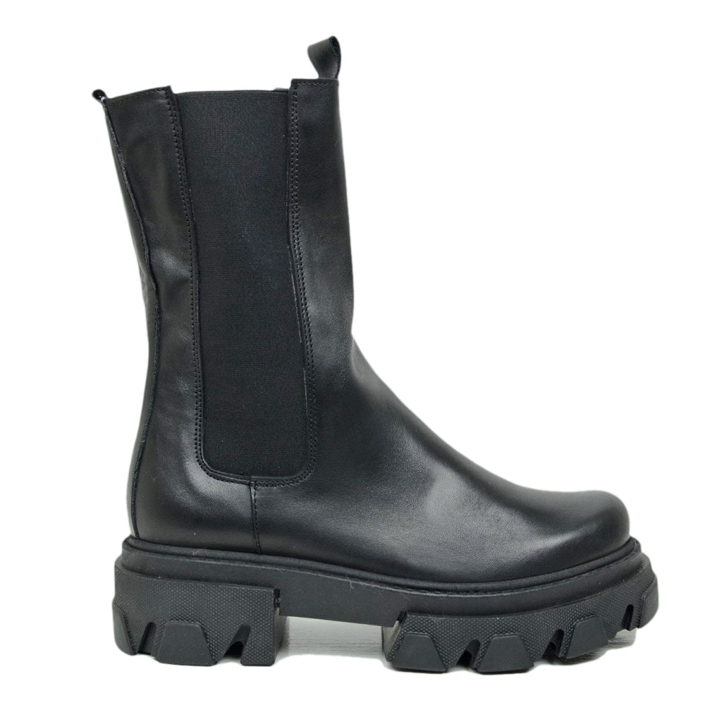 Stivaletti Donna Beatles con Inserti Elasticizzati Made in Italy - 6