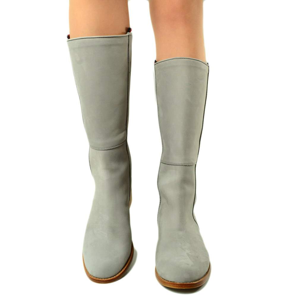 Camperos Women's Boots Western WildGirl High Nubuck Leather Gray - 2