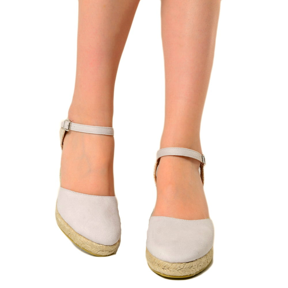 Campesine Ivory Espadrilles with Rope Faux Leather Wedge - 2