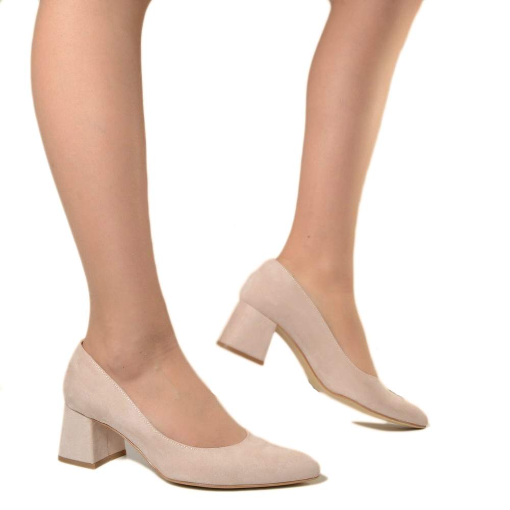 Scarpa Decolletè Donna Tacco Medio Eleganti Rosa - 2