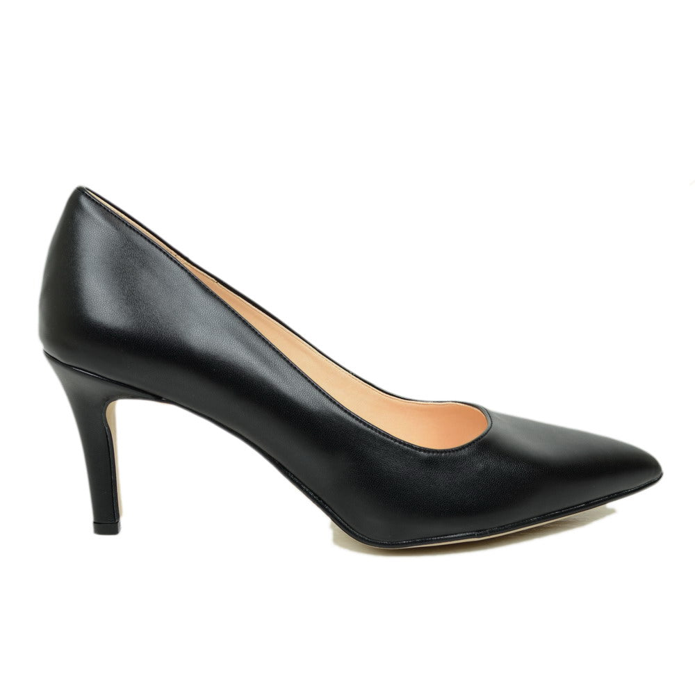 Scarpa Decolletè Neri Eleganti con Tacco di 8 cm Made in Italy - 3