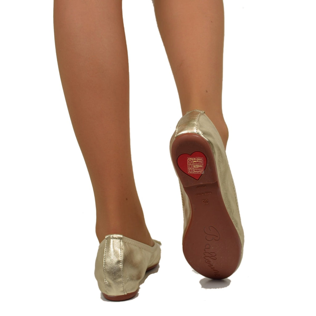 Ballerinas in Nappa Platinum Elasticized with internal Wedge - 5