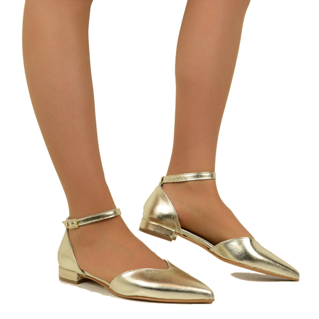 Platinfarbene Damen-Sandalen mit Herzspitze, hergestellt in Italien, mit Riemen - 4