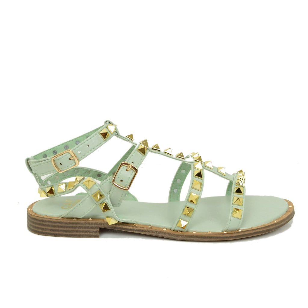 Vegan-Like Sandals Studded Mint Caffènero - 2