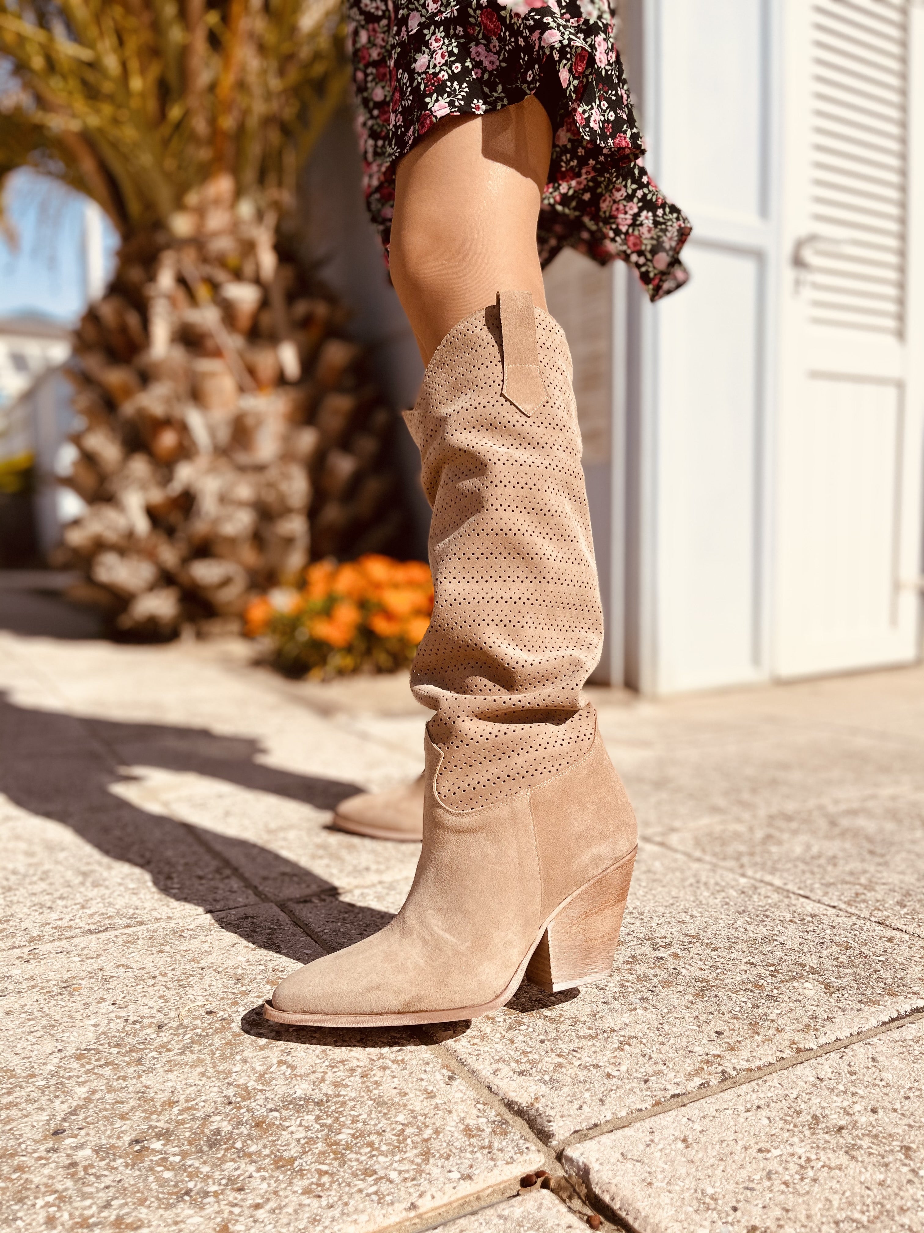 Stivali Texani Stivaletti Alla Caviglia Con Tacco Stivali Texani