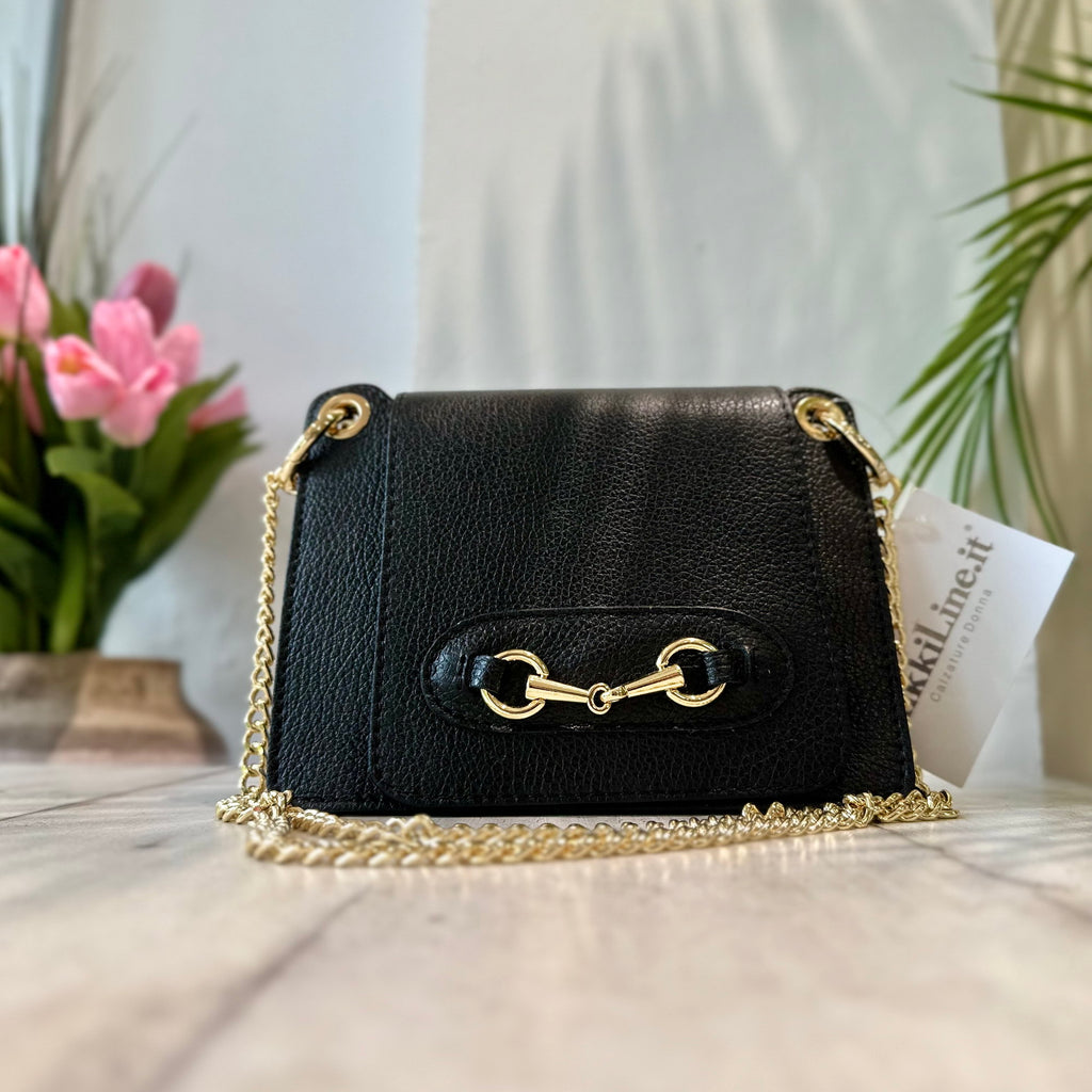 Borsettina Pochette Nera Mini Tracolla Catena