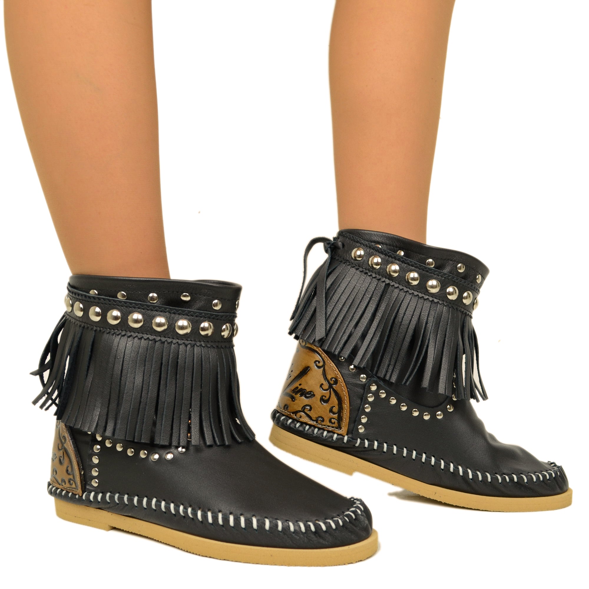 Indianini con frange sale