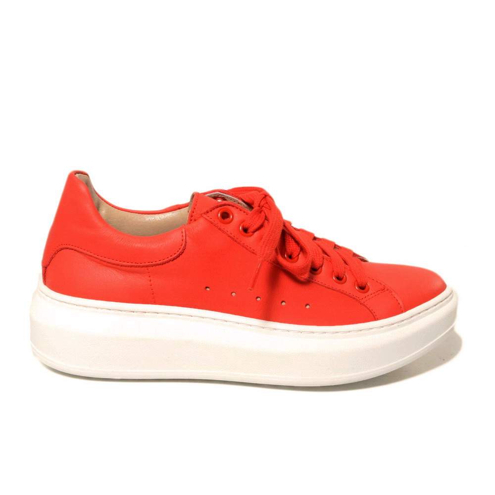 Sneakers Donna Rosse con Lacci Suola Oversize Made in Italy - 3