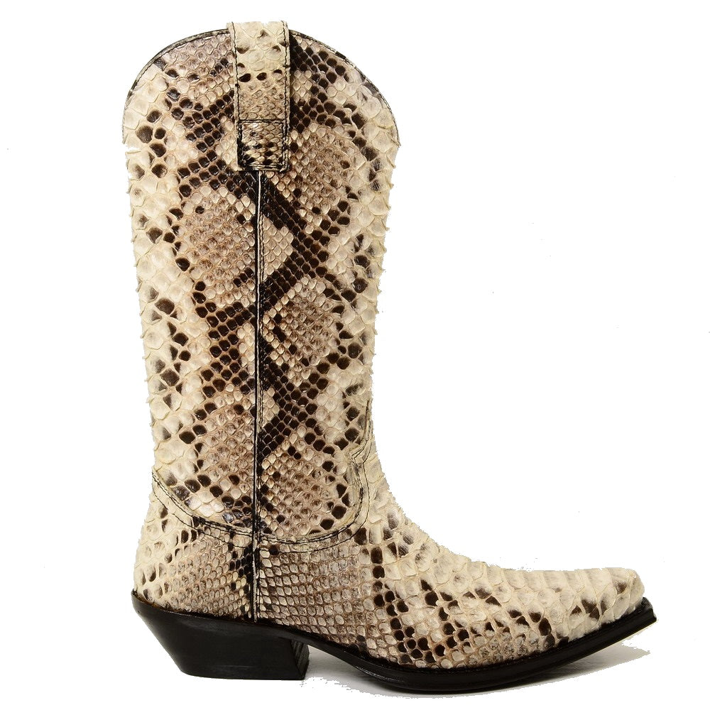 Texanischer Damen-Cowboy aus echtem Pythonleder, hergestellt in Italien - 4
