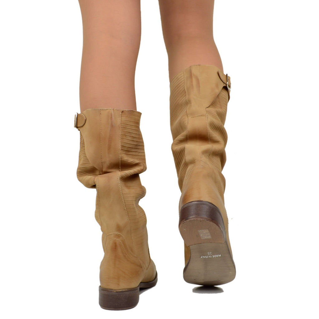 Soft Summer Boots Knurled Leg Leather Vintage Terra - 4
