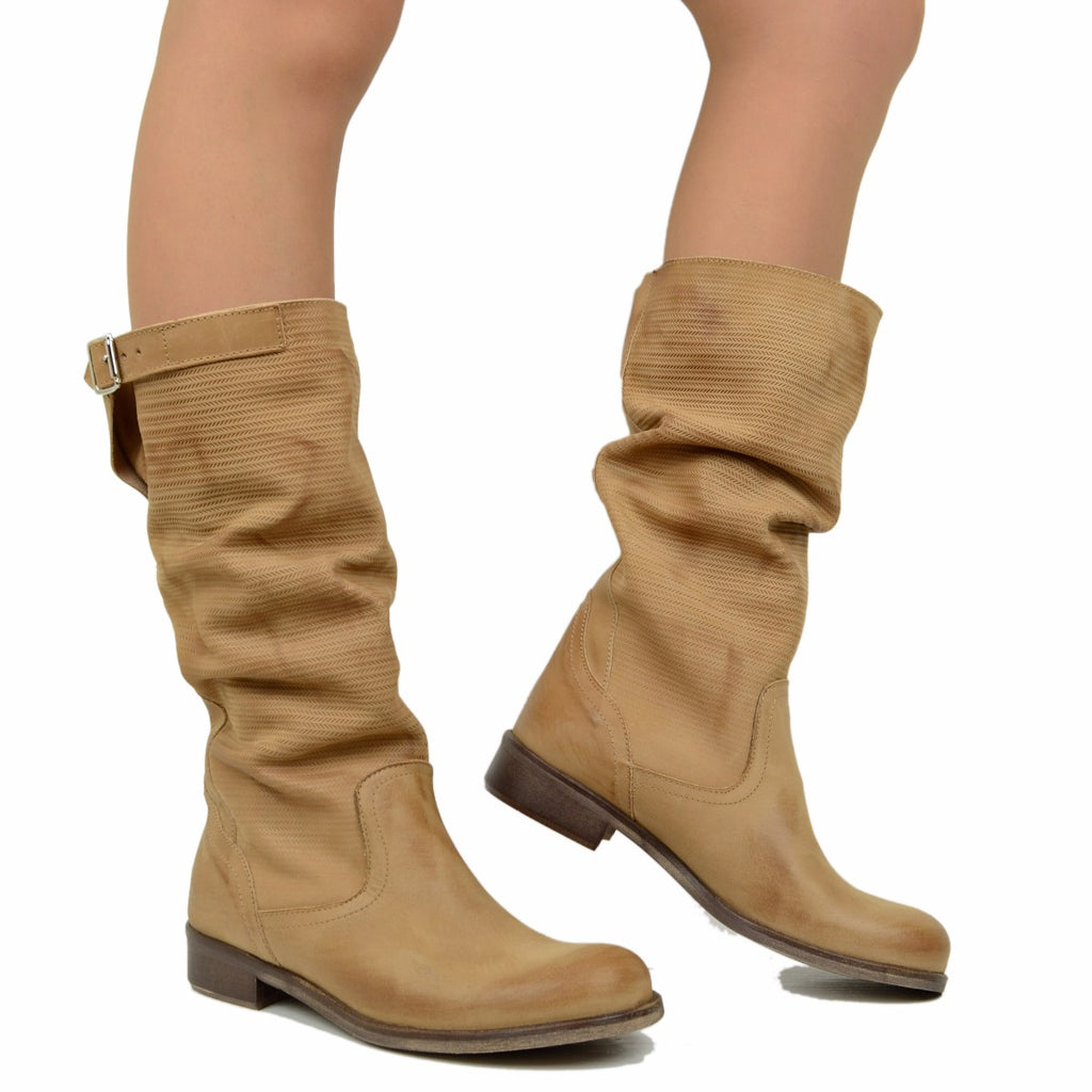 Soft Summer Boots Knurled Leg Leather Vintage Terra - 5